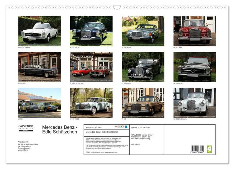 Produktbild: Mercedes Benz - Edle Sch&auml;tzchen (Wandkalender 2026 DIN A2 quer), CALVENDO Monatskalender