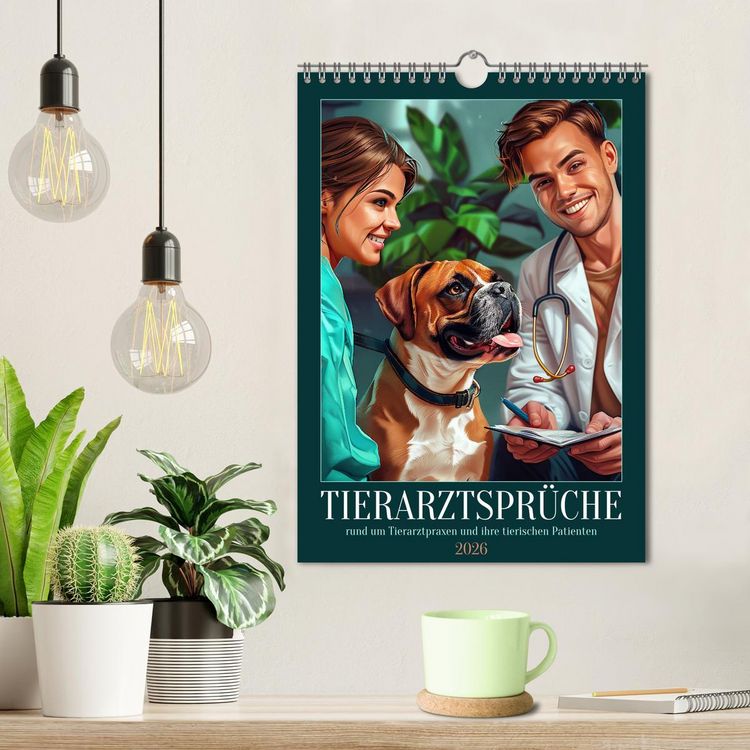 Produktbild: Tierarztspr&uuml;che (Wandkalender 2026 DIN A4 hoch), CALVENDO Monatskalender