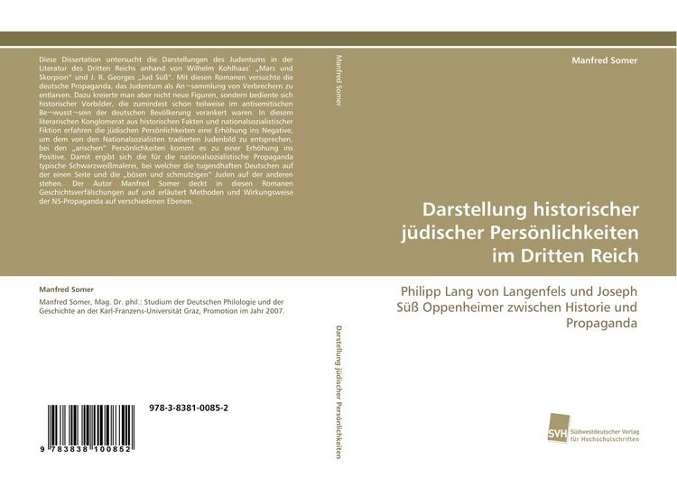 Produktbild: Darstellung historischer j&uuml;discher Pers&ouml;nlichkeiten im Dritten Reich
