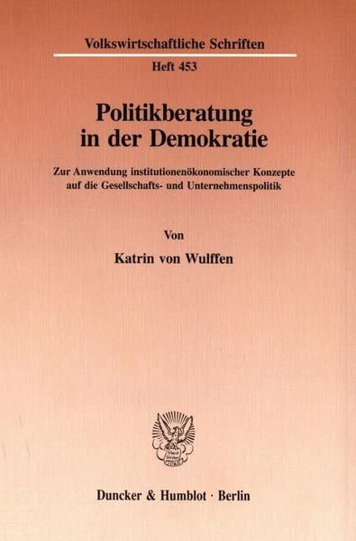 Produktbild: Politikberatung in der Demokratie.