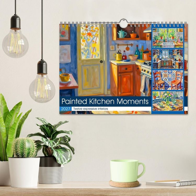 Produktbild: Painted Kitchen Moments - Twelve expressive interiors (Wall Calendar 2027 DIN A4 landscape), CALVENDO 12 Month Wall Calendar
