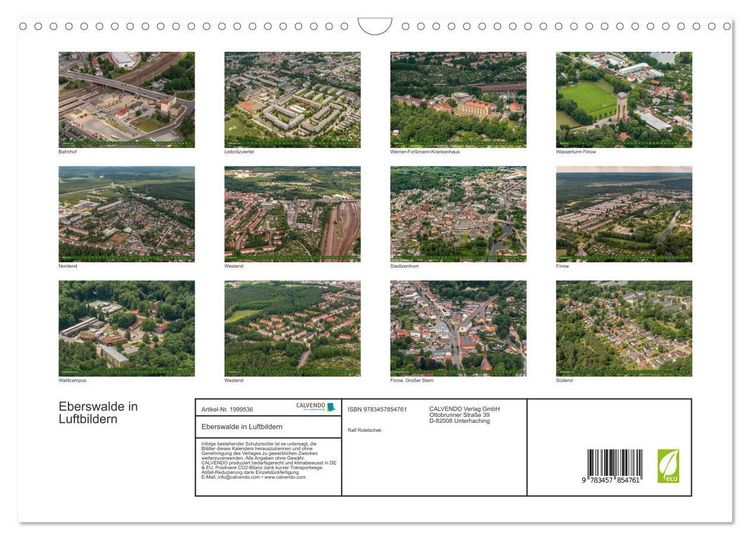 Produktbild: Eberswalde in Luftbildern (Wandkalender 2026 DIN A3 quer), CALVENDO Monatskalender
