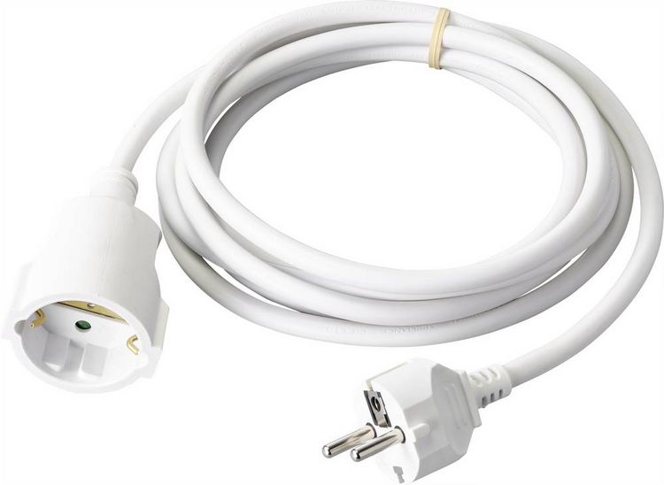 Produktbild: Sygonix SY-4872642 Strom Verl&auml;ngerungskabel 16A Wei&szlig; 10.00m H05VV-F 3G 1,5mm&sup2;