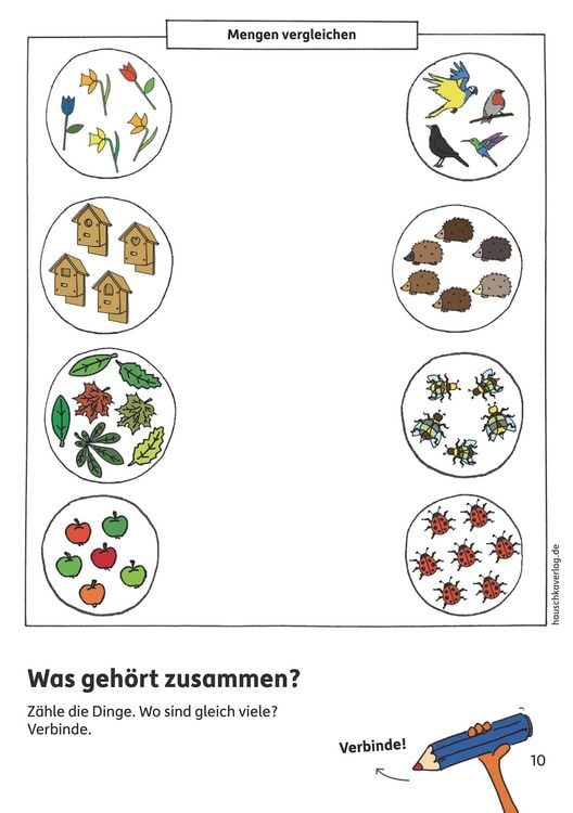 Produktbild: Vorschule &Uuml;bungsheft ab 5 Jahre f&uuml;r Junge und M&auml;dchen. Vorschulblock - Zahlen und Mengen