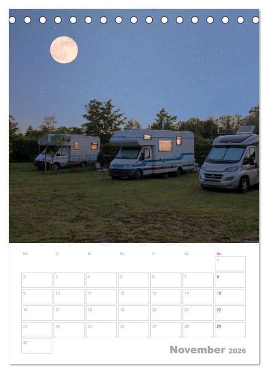 Produktbild: CAMPING-GL&Uuml;CK - Dein Urlaubsplaner (Tischkalender 2026 DIN A5 hoch), CALVENDO Monatskalender
