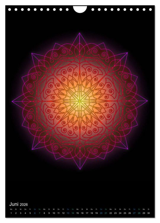 Produktbild: Mandala-Kalender 2026 (Wandkalender 2026 DIN A4 hoch), CALVENDO Monatskalender