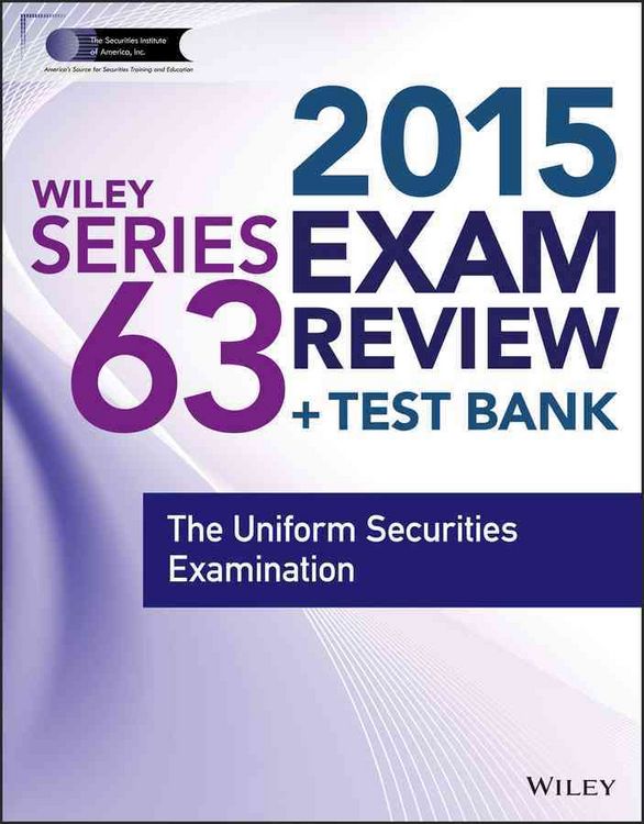 Produktbild: Wiley Series 63 Exam Review 2015 + Test Bank