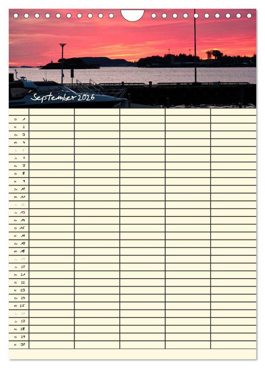 Produktbild: Familienplaner Norwegen (Wandkalender 2026 DIN A4 hoch), CALVENDO Monatskalender