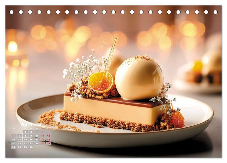 Produktbild: S&uuml;&szlig;e Verf&uuml;hrungen - Exquisite Desserts (Tischkalender 2026 DIN A5 quer), CALVENDO Monatskalender