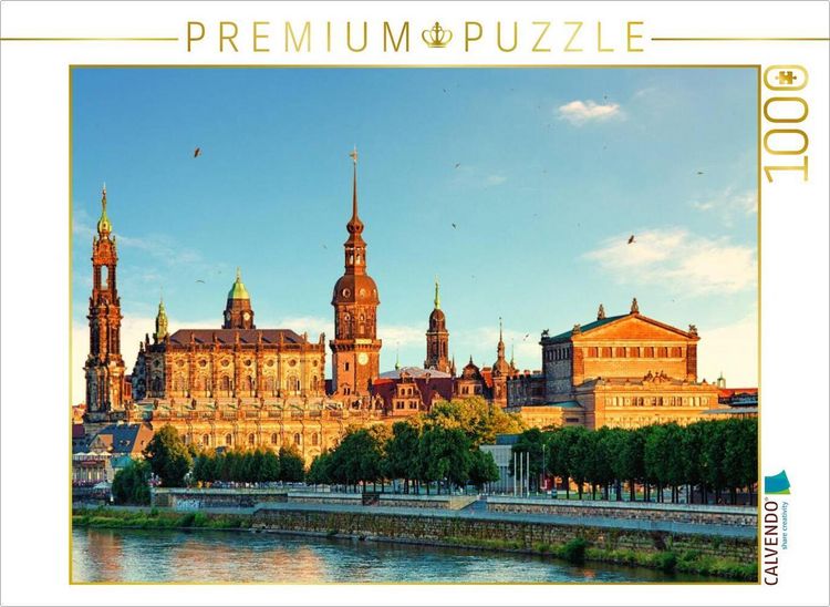 Produktbild: CALVENDO Puzzle Dresdner Altstadt | 1000 Teile Lege-Gr&ouml;&szlig;e 64x48cm Foto-Puzzle f&uuml;r gl&uuml;ckliche Stunden