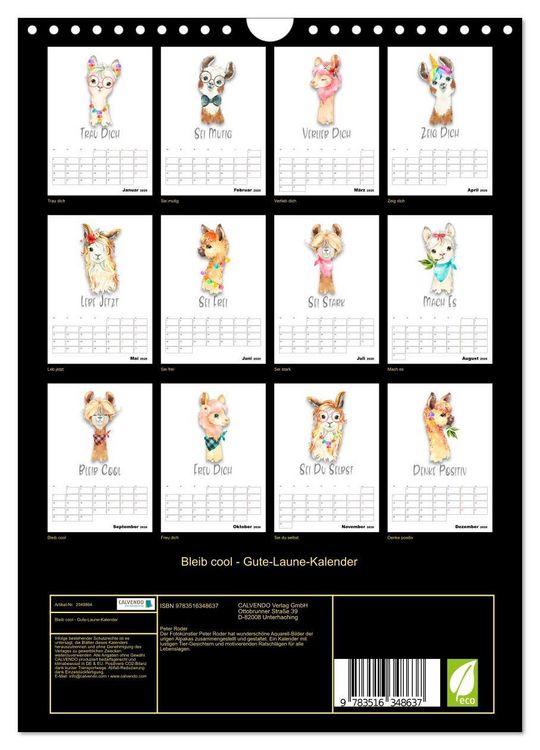 Produktbild: Bleib cool - Gute-Laune-Kalender (Wandkalender 2026 DIN A4 hoch), CALVENDO Monatskalender