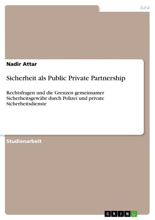Produktbild: Sicherheit als Public Private Partnership