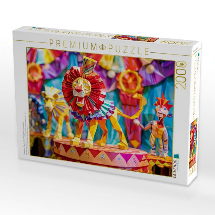 Produktbild: CALVENDO Puzzle L&ouml;wen aus Papier in der Manege des Zirkuszeltes | 2000 Teile Lege-Gr&ouml;&szlig;e 90x67cm Foto-Puzzle f&uuml;r gl&uuml;ckliche Stunden
