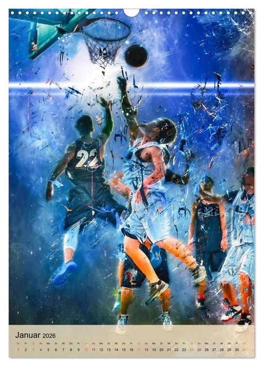 Produktbild: Basketball spektakul&auml;r (Wandkalender 2026 DIN A3 hoch), CALVENDO Monatskalender