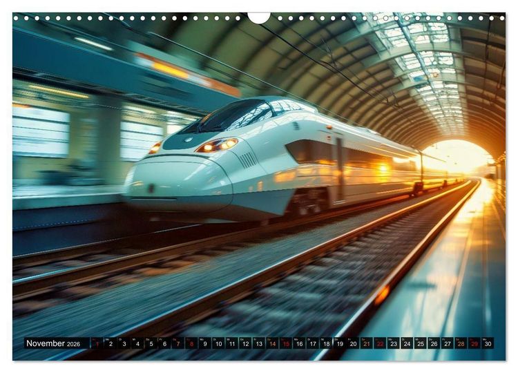 Produktbild: Futuristische Z&uuml;ge (Wandkalender 2026 DIN A3 quer), CALVENDO Monatskalender