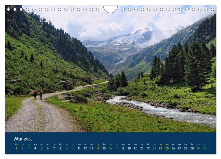Produktbild: Bergwelt Hohe Tauern - Wandergenuss in alpiner Landschaft (Wandkalender 2026 DIN A4 quer), CALVENDO Monatskalender