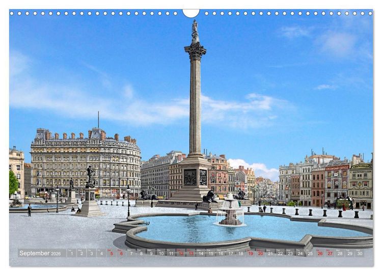 Produktbild: London around 1890-1900 - photos restored and colourised (Wall Calendar 2026 DIN A3 landscape), CALVENDO 12 Month Wall Calendar