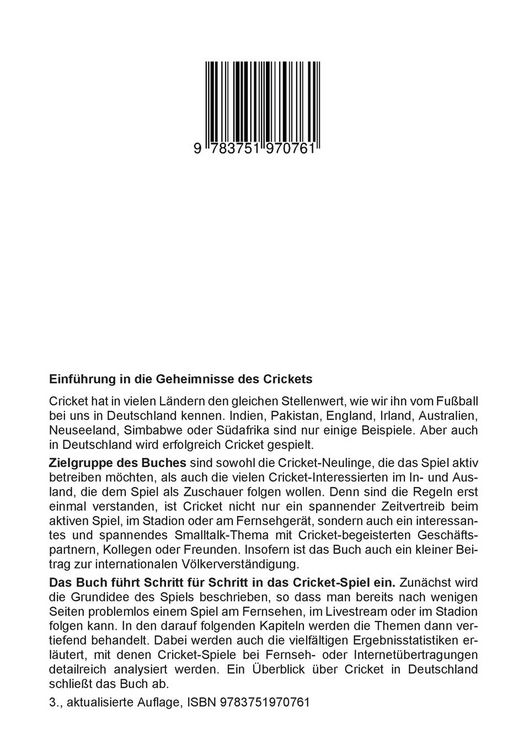 Produktbild: Einf&uuml;hrung in die Geheimnisse des Crickets