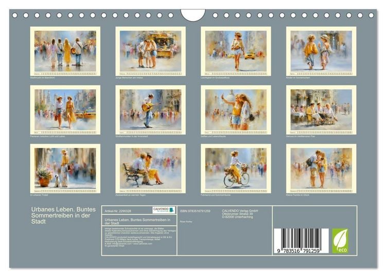Produktbild: Urbanes Leben. Buntes Sommertreiben in der Stadt (Wandkalender 2027 DIN A4 quer), CALVENDO Monatskalender