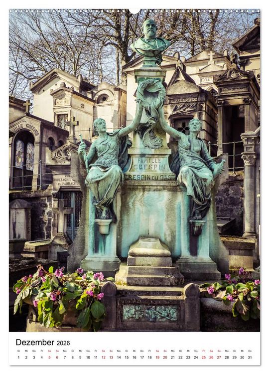 Produktbild: Le Cimeti&egrave;re du P&egrave;re-Lachaise in Paris (Wandkalender 2026 DIN A2 hoch), CALVENDO Monatskalender
