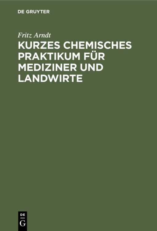 Produktbild: Kurzes chemisches Praktikum f&uuml;r Mediziner und Landwirte