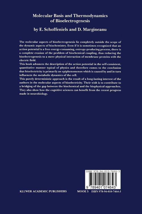 Produktbild: Molecular Basis and Thermodynamics of Bioelectrogenesis