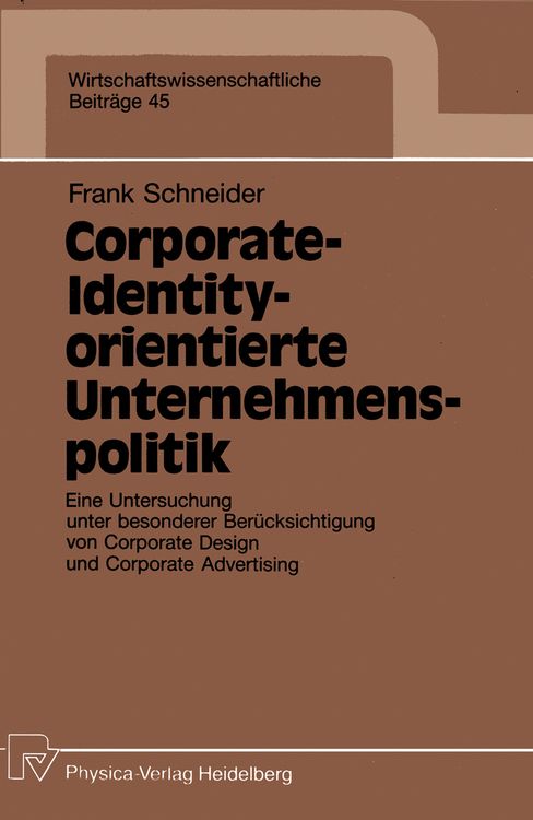 Produktbild: Corporate-Identity-orientierte Unternehmenspolitik