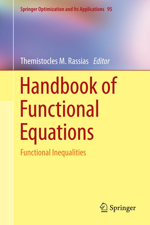 Produktbild: Handbook of Functional Equations