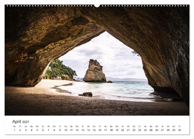 Produktbild: Naturschauspiel Neuseeland (hochwertiger Premium Wandkalender 2027 DIN A2 quer), Kunstdruck in Hochglanz