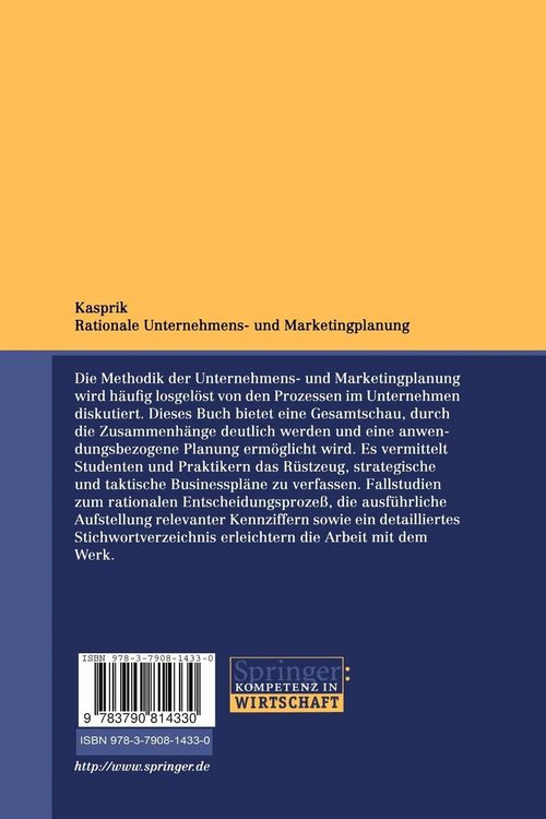 Produktbild: Rationale Unternehmens- und Marketingplanung