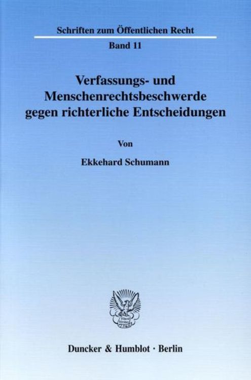 Produktbild: Verfassungs- und Menschenrechtsbeschwerde gegen richterliche Entscheidungen.