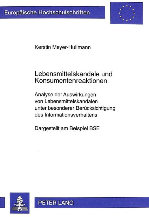 Produktbild: Lebensmittelskandale und Konsumentenreaktionen