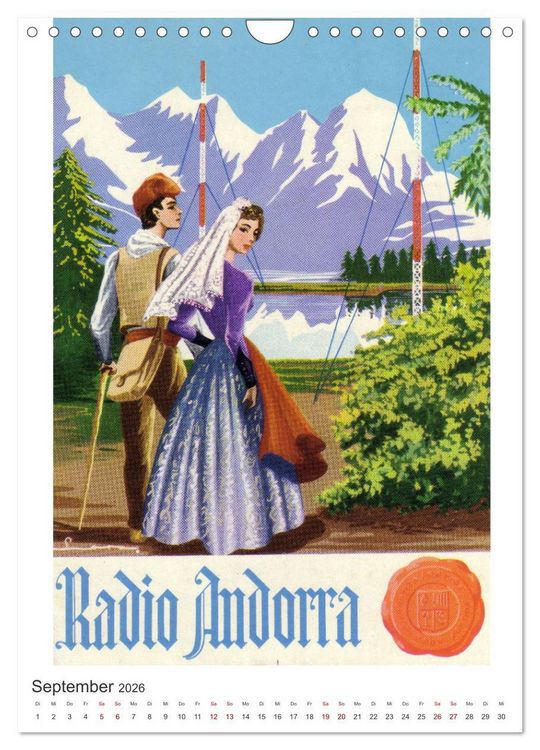 Produktbild: Radio Nostalgie - Empfangsbest&auml;tigungskarten internationaler Rundfunkstationen (Wandkalender 2026 DIN A4 hoch), CALVENDO Monatskalender