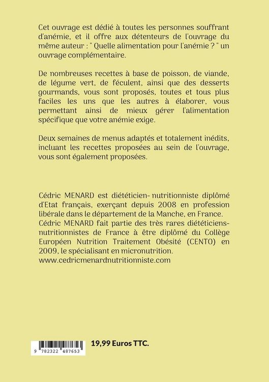 Produktbild: Mes recettes faciles pour l'an&eacute;mie.