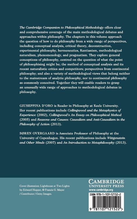 Produktbild: The Cambridge Companion to Philosophical Methodology
