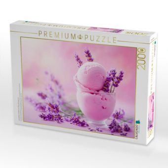 Produktbild: CALVENDO Puzzle Lavendeleis mit Bl&uuml;ten auf Rosa Hintergrund | 2000 Teile Lege-Gr&ouml;&szlig;e 90x67cm Foto-Puzzle f&uuml;r gl&uuml;ckliche Stunden