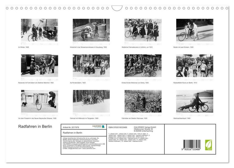 Produktbild: Radfahren in Berlin (Wandkalender 2026 DIN A3 quer), CALVENDO Monatskalender