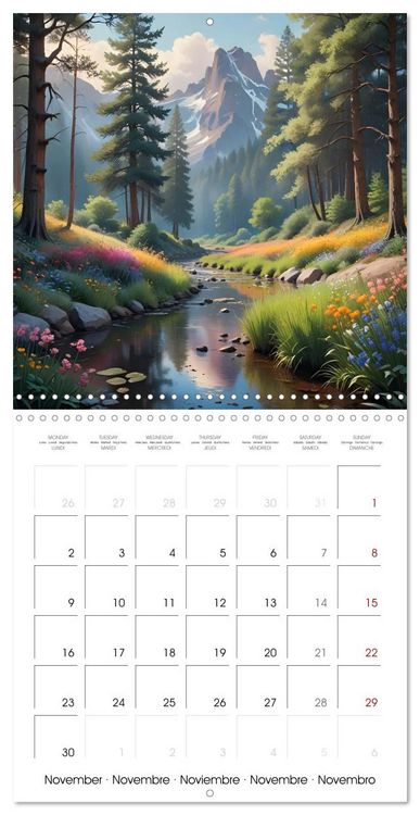 Produktbild: Paysages et jardins &ndash; Aquarelles impressionnistes (Calendrier mural carr&eacute; 2026 30x30 cm) Calendrier double avec une page pour vos prises de notes