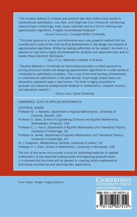 Produktbild: Iterative Methods in Combinatorial Optimization