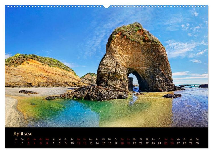 Produktbild: S&uuml;dseetraum Neuseeland (hochwertiger Premium Wandkalender 2026 DIN A2 quer), Kunstdruck in Hochglanz