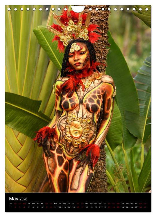 Produktbild: Equatorial Guinea Bodypainting Festival - Origins (Wall Calendar 2026 DIN A4 portrait), CALVENDO 12 Month Wall Calendar