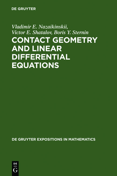 Produktbild: Contact Geometry and Linear Differential Equations