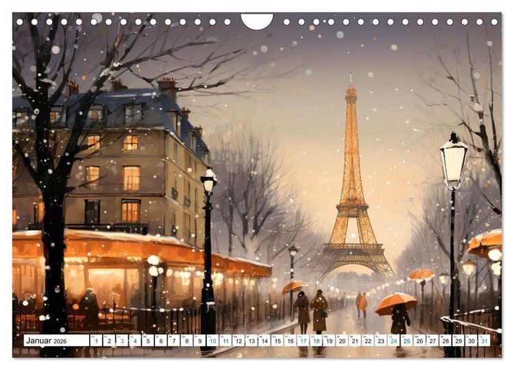 Produktbild: Eiffelturm: Kreativ anders (Wandkalender 2026 DIN A4 quer), CALVENDO Monatskalender