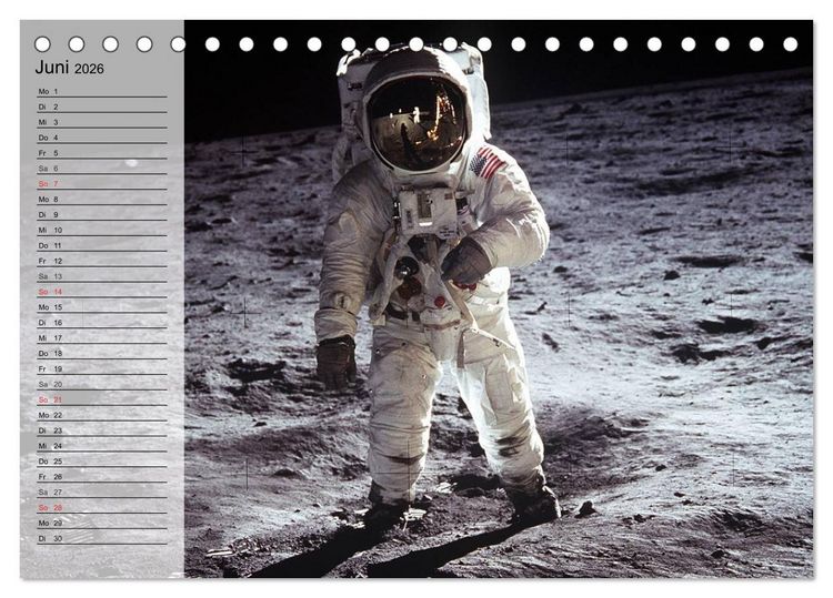 Produktbild: Missionen im Weltall (Tischkalender 2026 DIN A5 quer), CALVENDO Monatskalender