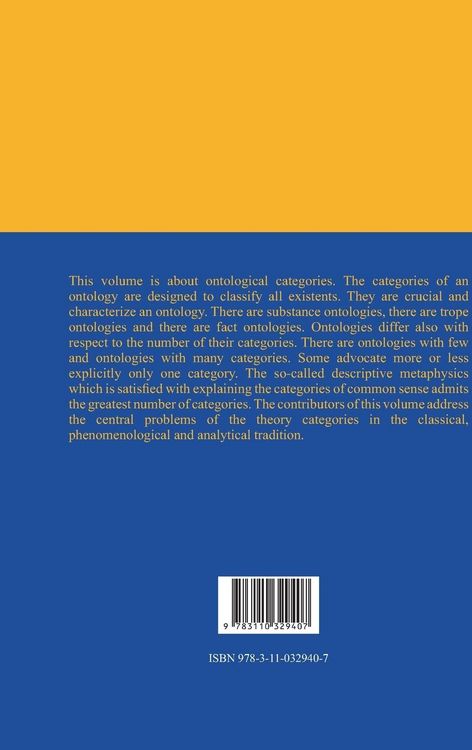 Produktbild: Ontological Categories