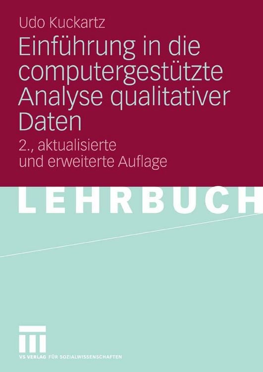 Produktbild: Einf&uuml;hrung in die computergest&uuml;tzte Analyse qualitativer Daten