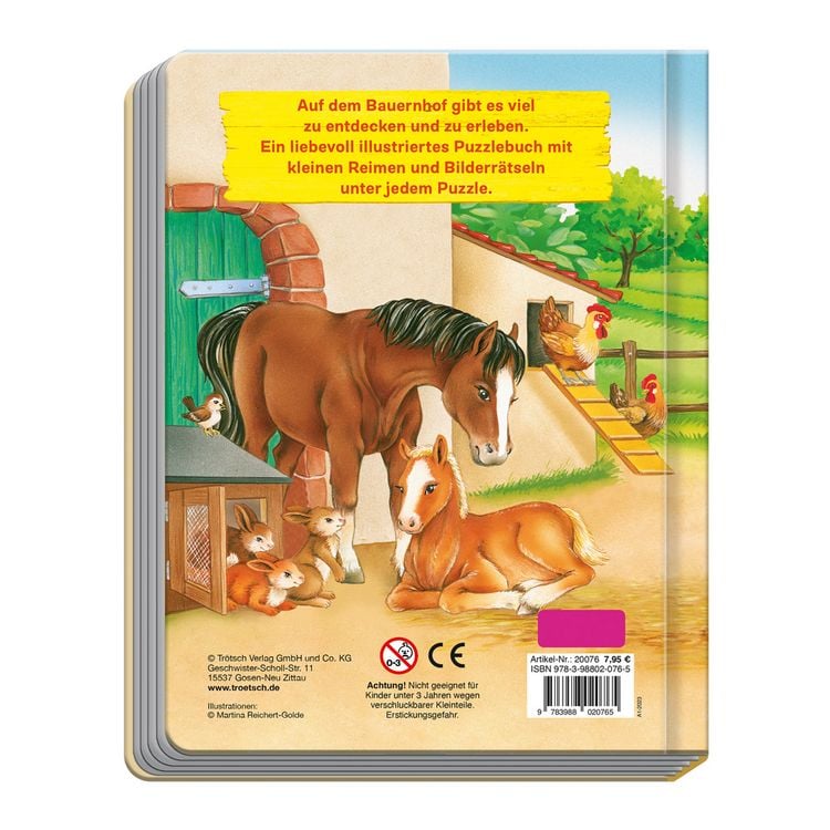 Produktbild: Tr&ouml;tsch Puzzlebuch Bauernhof
