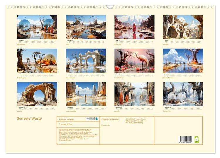 Produktbild: Surreale W&uuml;ste (Wandkalender 2026 DIN A2 quer), CALVENDO Monatskalender
