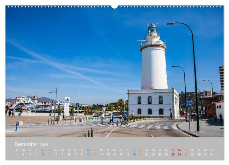 Produktbild: Malaga - andalusische Mittelmeerk&uuml;ste (hochwertiger Premium Wandkalender 2026 DIN A2 quer), Kunstdruck in Hochglanz