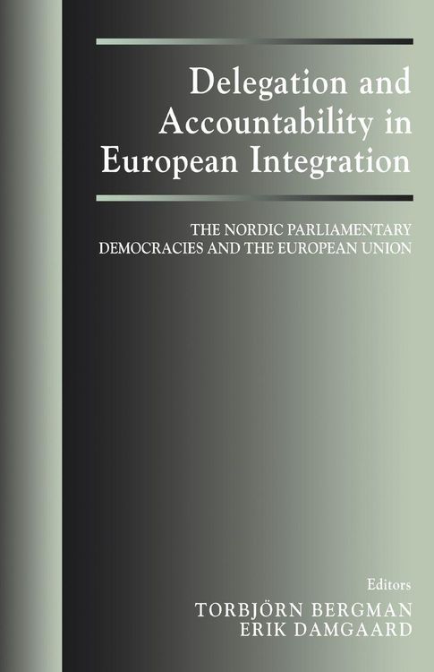Produktbild: Delegation and Accountability in European Integration